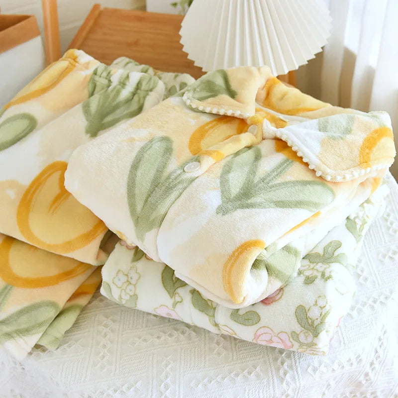 Thick Flannel Pajama Set – Winter Warmth Redefined