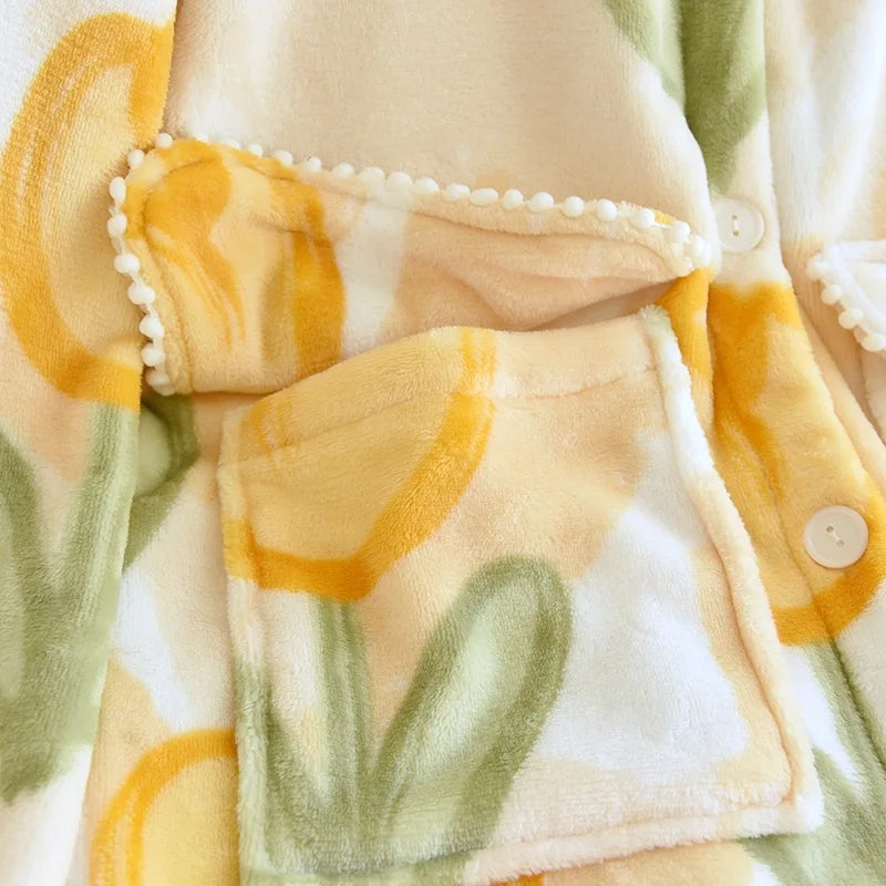 Thick Flannel Pajama Set – Winter Warmth Redefined